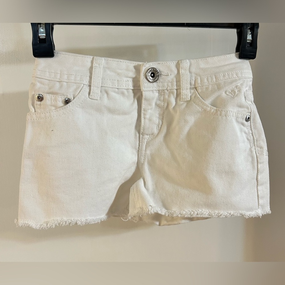 Justice Premium Kids White Denim Shorts